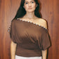 Cai Button Top - Espresso