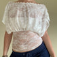 Cai Button Top - Lace
