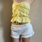 Lucky Puff Tube Top in Lemon