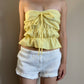 Lucky Puff Tube Top in Lemon