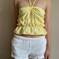 Lucky Puff Tube Top in Lemon