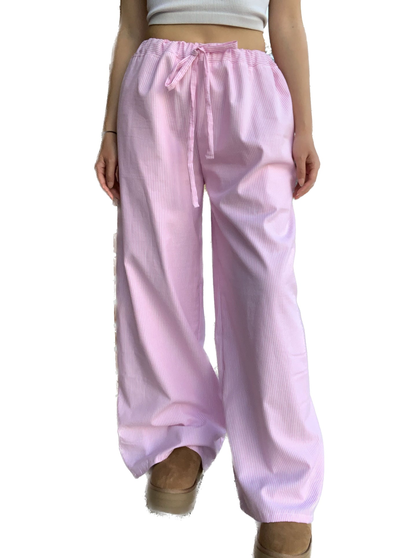 Sybil Stripe Pant ft. Pink Stripe Bow