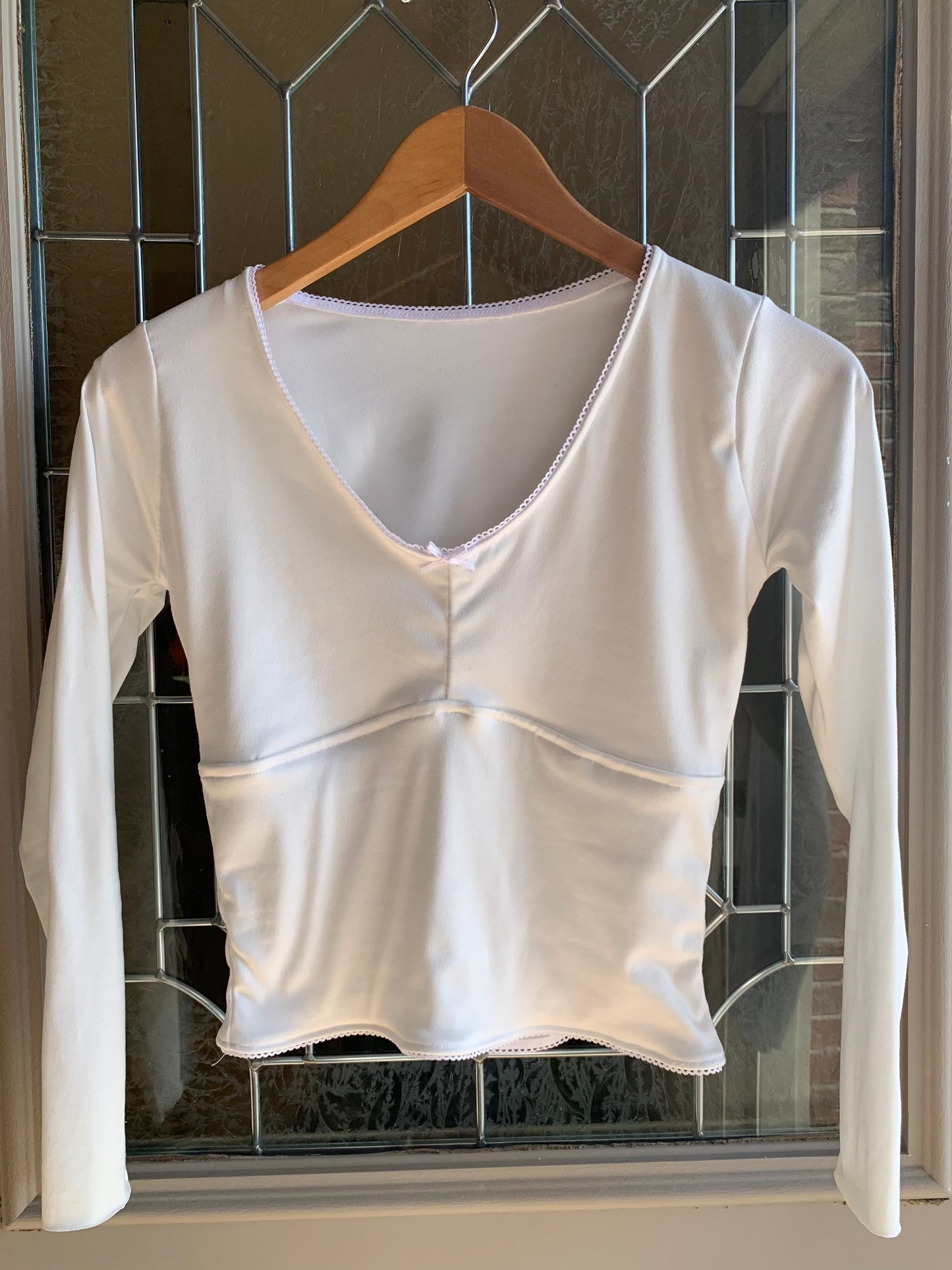 white paris long sleeve top