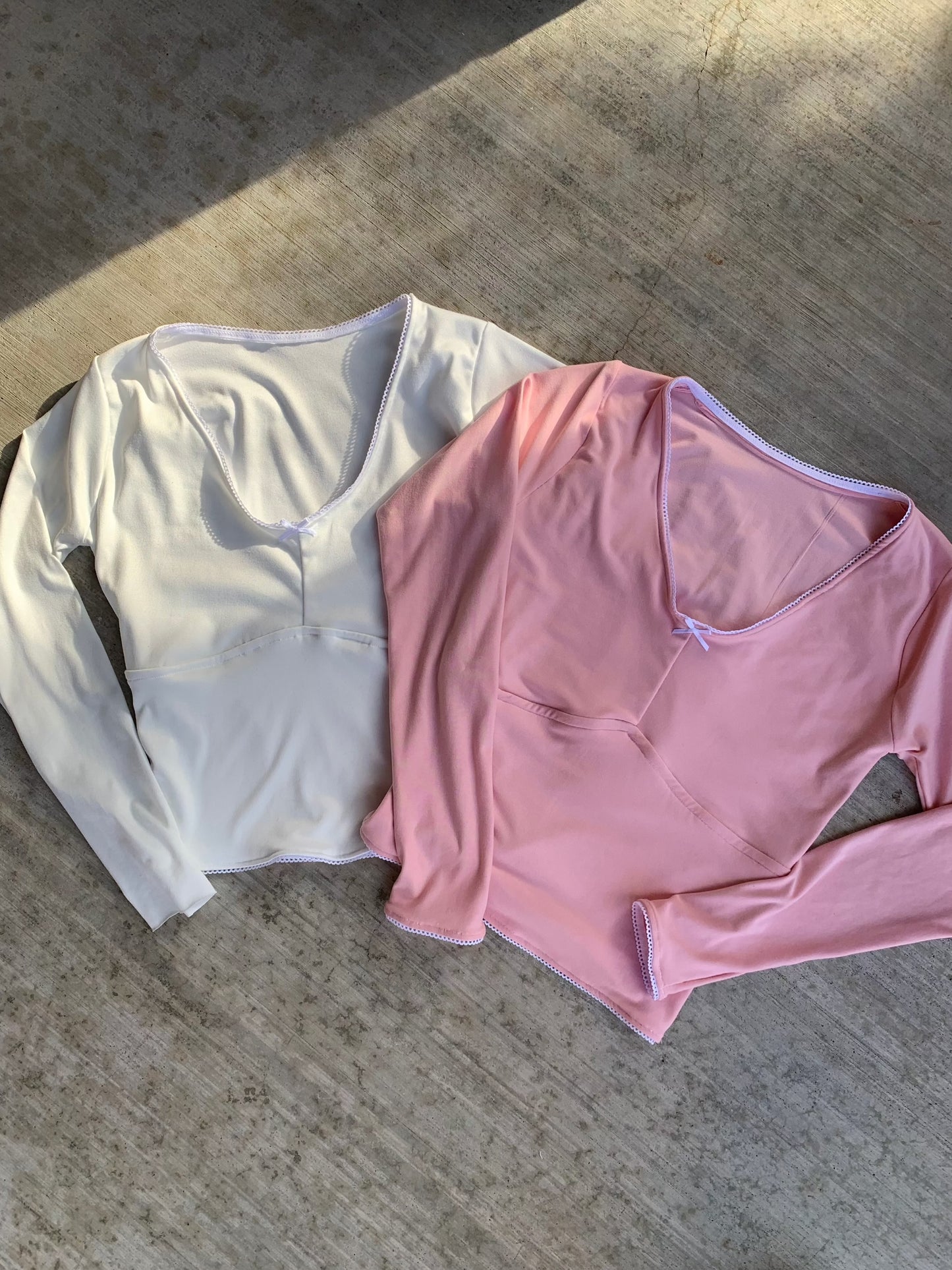 white paris long sleeve top